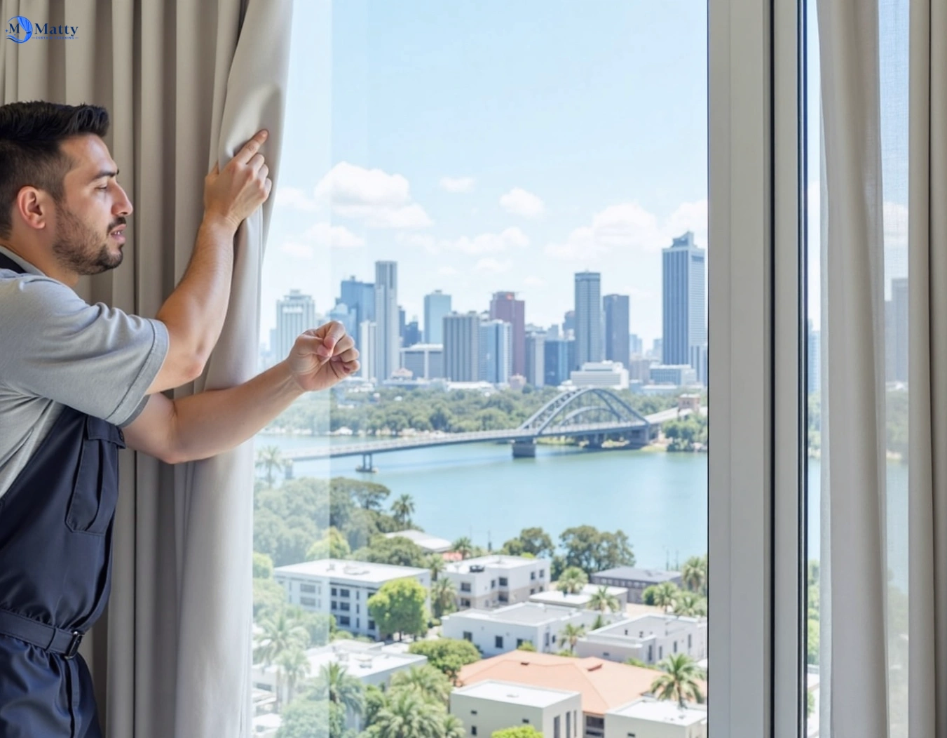 Professional curtain steam cleaning service everton-park QLD by Matty Curtain Cleaning